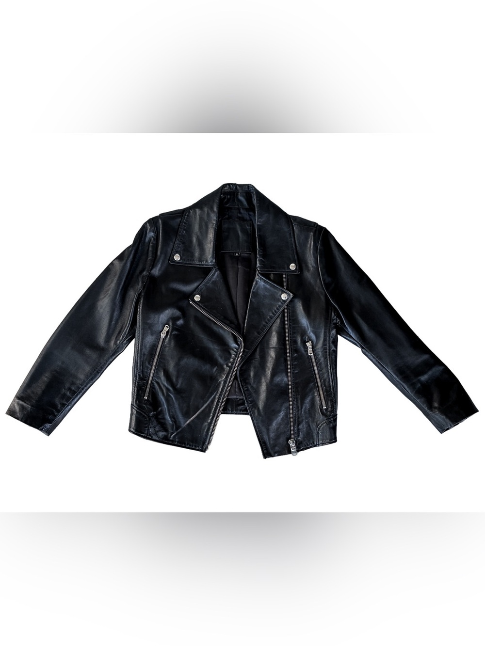Black Leather Moto Jacket | Women’s Size M